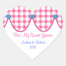 Autocollant rose de buffet de sucrerie de coeur de