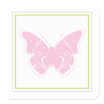 Autocollant rose de faveur de baby shower de papil autocollants