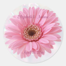 Autocollant rose de mariage de marguerite de Gerbe
