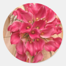 Autocollant rose de mariage de zantedeschia