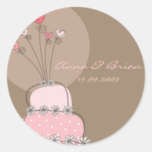 Autocollant rose doux d'étiquette de Merci de gâte