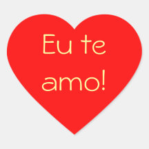 Autocollant rouge d'AMO de Te d'Eu de coeur