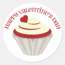 Autocollant rouge de Saint-Valentin de petit gâtea