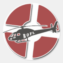 Autocollant rouge d'hélicoptère de RoFL