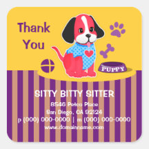 Autocollant se reposant de Merci d'animal familier