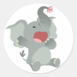 Autocollant somnolent mignon d'éléphant de bande d autocollants