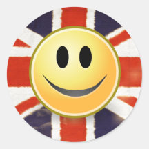 Autocollant souriant de visage de drapeau de la Gr