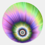 Autocollant teint noué d'explosion de couleur