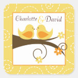 Autocollant tourbillonnant de faveur de mariage de