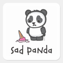 Autocollant triste de panda