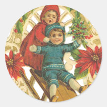 Autocollant vintage de Noël