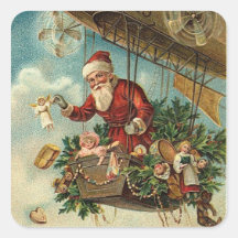 Autocollant vintage de Père Noël