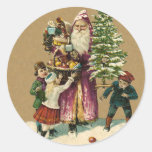 Autocollant vintage de Père Noël d'Allemand
