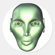 autocollants 3D ronds principaux étrangers pour de