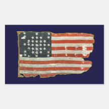 Autocollants antiques vintages de drapeau américai