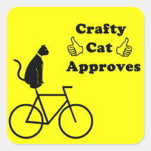 Autocollants astucieux de vélo de chat
