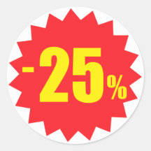 autocollants, blanc et rouge de remise de vente de