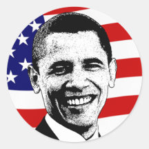 Autocollants blancs d'Obama et bleus rouges de dra