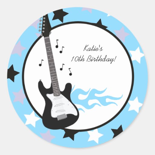 Autocollants bleus de faveur d'anniversaire de ved