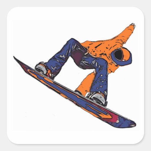 Autocollants bleus oranges de surfeur de précipita