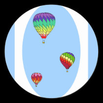 Autocollants chauds de ballon à air autocollants