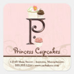 Autocollants d'affaires de logo de petit gâteau de