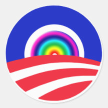 Autocollants d'arc-en-ciel d'Obama