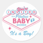 Autocollants de baby shower de Las Vegas