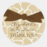 Autocollants de baby shower de motif de girafe