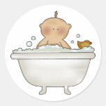 Autocollants de bébé de bain moussant