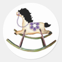 Autocollants de cheval de basculage d'art populair