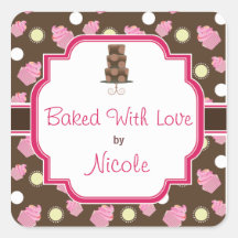 Autocollants de chocolat de cuisson faite sur comm