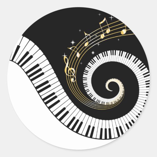 Autocollants de clés de piano et de notes de musiq