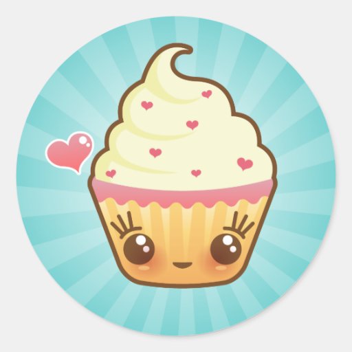 Autocollants de coeur de CuppyCakes