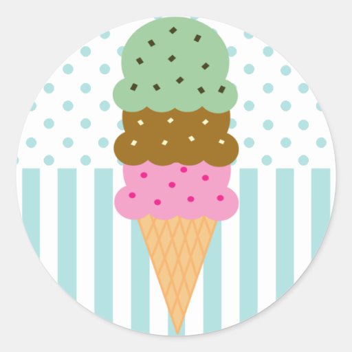 Autocollants de cornet de crème glacée