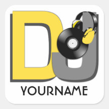 Autocollants de coutume du DJ