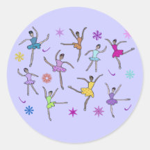 Autocollants de danse de ballerine