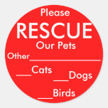 Autocollants de délivrance d'animal familier