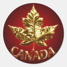 Autocollants de feuille d'érable d'or d'autocollan
