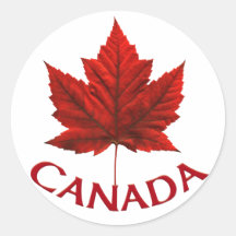 Autocollants de feuille d'érable rouge d'autocolla