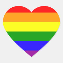 Autocollants de fierté d'arc-en-ciel - coeur