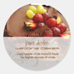 Autocollants de gâteau de chocolat/boulangers/chef