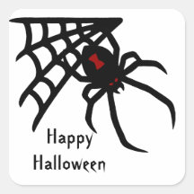 Autocollants de Halloween d'araignée de veuve noir