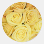 Autocollants de joint d'enveloppe de rose jaune