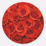 Autocollants de joint d'enveloppe de rose rouge