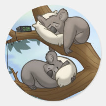 Autocollants de koala de sommeil