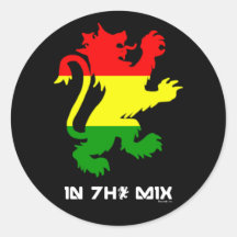 Autocollants de lion de Rasta