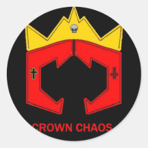 Autocollants de logo de chaos de couronne