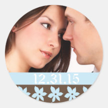 Autocollants de mariage avec votre photo