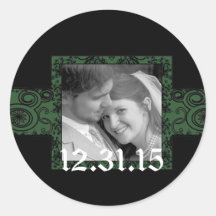 Autocollants de mariage avec votre photo